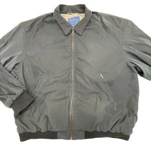 Faconnable Mens Black Bomber Full Zip Pockets  Water Resistant Jacket XL